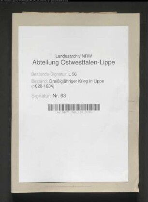 Kriegsbelastungen der Stadt Salzuflen mit Einquartierungen und Kontributionen