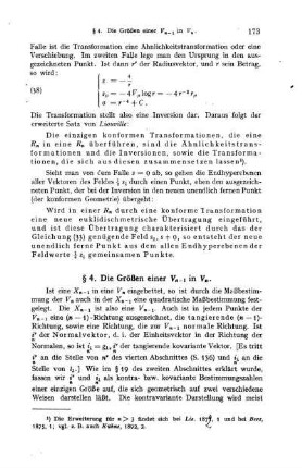 § 4. Die Größen einer Vn-1 in Vn.