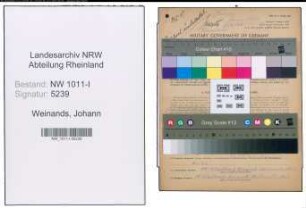 Entnazifizierung Johann Weinands , geb. 21.12.1907 (Webmeister)