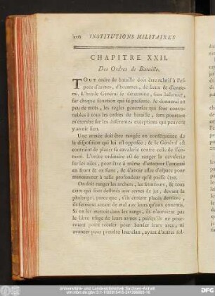 Chapitre XXII. Des Ordres de Bataille.