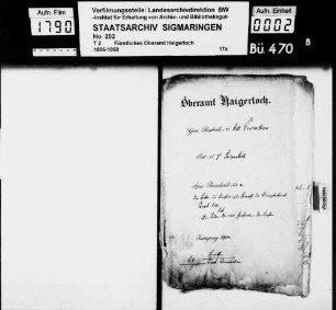 Haigerloch: Heiratskonsens für Weingärtner Rink, Josef Rink, Stephan Rink, Thomas Rink, Ferdinand Rotfelder, Magnus Rotfelder