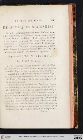 De quelques niaiserie