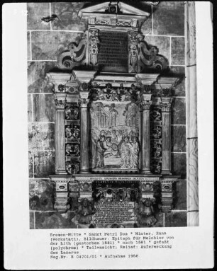 Epitaph für Melchior von der Lith (gestorben 1581)
