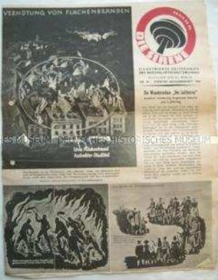 Illustrierte Zeitschrift des Reichsluftschutzbundes u.a. zur Verhütung von Flächenbränden und über die Wanderschau "Der Luftterror"