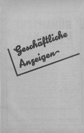 Geschäftliche Anzeigen