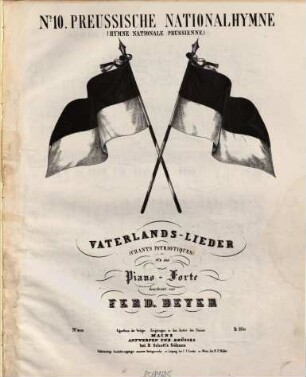 Vaterlands-Lieder : für das Piano-Forte, 10. Preussische Nationalhymne