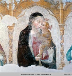Madonna mit Kind, dem Heiligen Nikolaus, dem Heiligen Hippolyt und der Heiligen Dreifaltigkeit : Madonna mit Kind