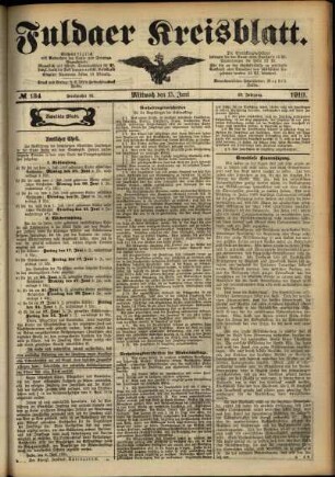 Zweite Ausgabe vom Mittwoch, den 15. Juni 1910.