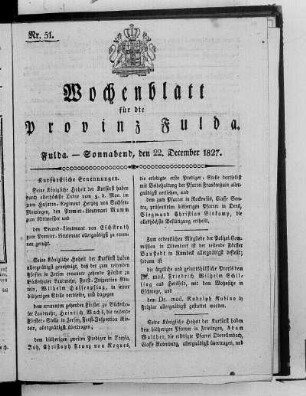 Nr. 51, Ausgabe vom 22. Dezember 1827