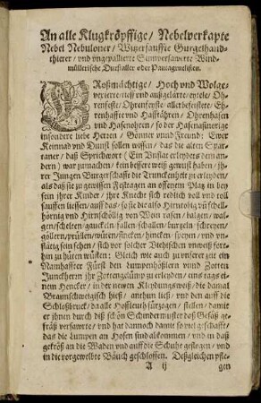 An alle Klugkröpffige, Nebelverkapte Nebel Nebuloner [...]