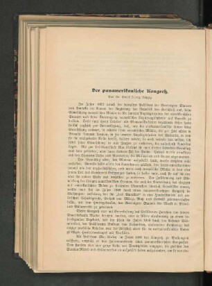 Der panamerikanische Kongreß.