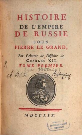 Histoire De L'Empire De Russie Sous Pierre Le Grand, 1
