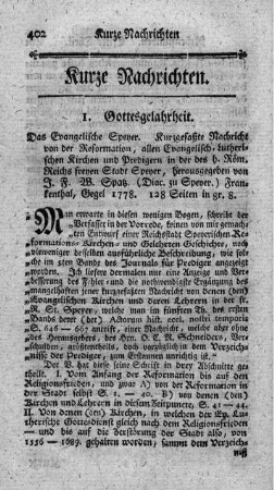 Das evangelische Speyer.