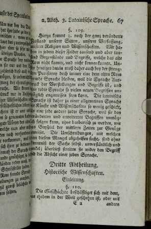 Dritte Abtheilung. Historische Wissenschaften.