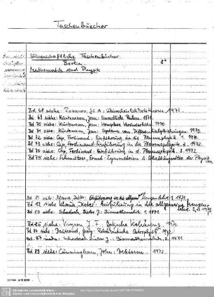 Taschenbücher Wissenschaftliche: Taschenbücher Wissenschaftliche
