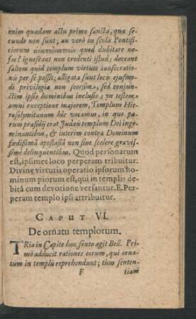 Caput VI. De ornatu templorum.
