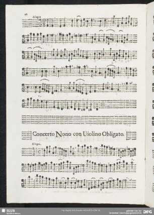 Concerto nono con violino obligato