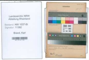 Entnazifizierung Karl Brand , geb. 03.12.1895 (Angestellter)