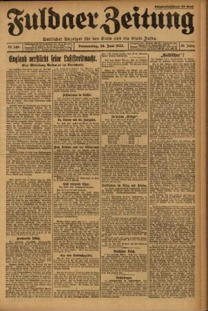 Ausgabe vom Donnerstag, den 28. Juni 1923.