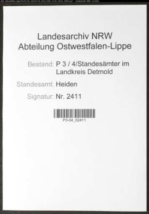 Sterberegister Standesamt Heiden
