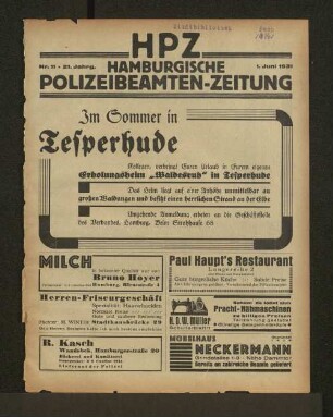 Nr. 11 * 21. Jahrg. 1. Juni 1931