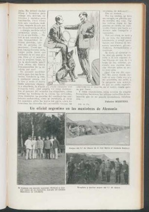 Un oficial argentino en las maniobras de Alemania