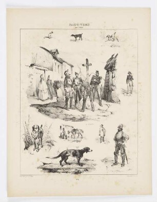 Soldaten und Hunde, aus: "Neujahrsgeschenke, Skizzenvorlage"
