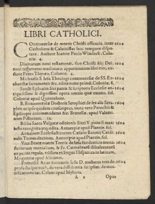Libri Catholici.