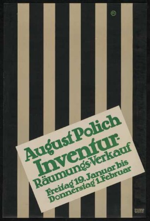 August Polich Inventur Räumungsverkauf