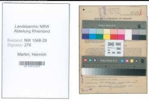 Entnazifizierung Heinrich Martini , geb. 23.02.1903 (Beamter)