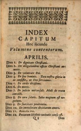 Considerationes Christianæ Pro Singulis Anni Diebus, 2. Complectens Aprilem, Majum, Iunium