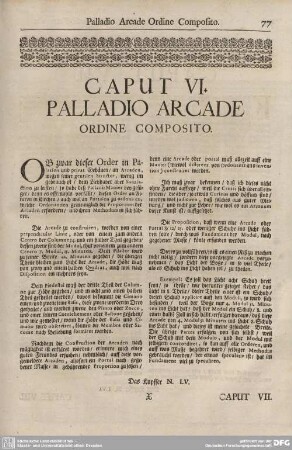 CAPUT VI. PALLADIO ARCADE ORDINE COMPOSITO.