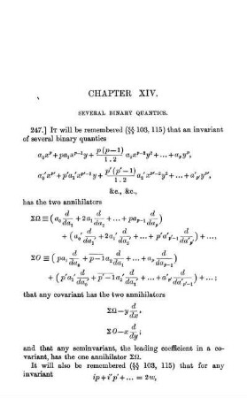 Chapter XIV. Several Binary Quantics.