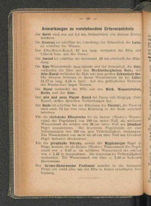 Anmerkungen zu vorstehendem Ortsverzeichnis