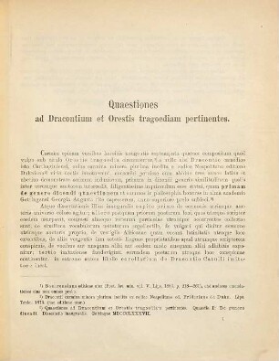 Quaestiones ad Dracontium et Orestis tragoedias pertinentes