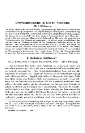 Drehwaagemessungen im Ries bei Nördlingen