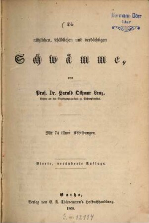 Die nützlichen, schädlichen und verdächtigen Schwämme