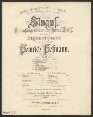 Heft 1, No. 2: Nichts zu holen : Op. 58, No. 2