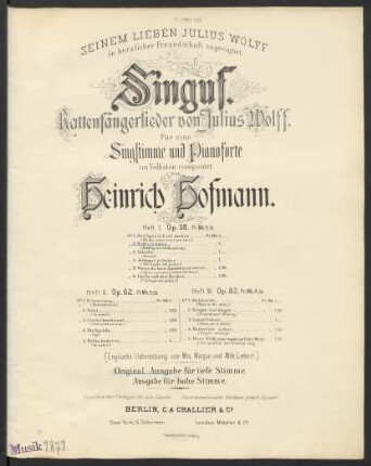 Heft 1, No. 2: Nichts zu holen : Op. 58, No. 2