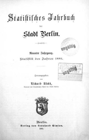 Stempel: Ministerium des Innern
