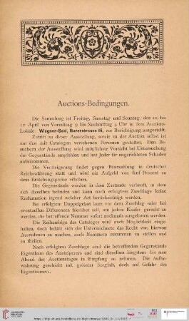 Auctions-Bedingungen