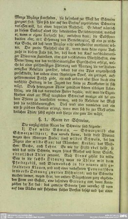 §. 1. Racen der Schweine