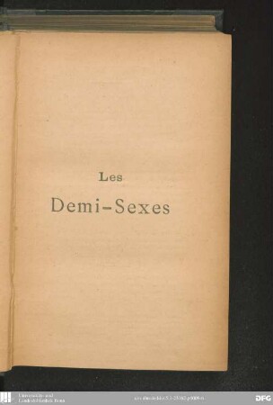 Les demi-sexes