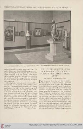 Jubiläumsausstellung der deutschen gesellschaft für christliche Kunst