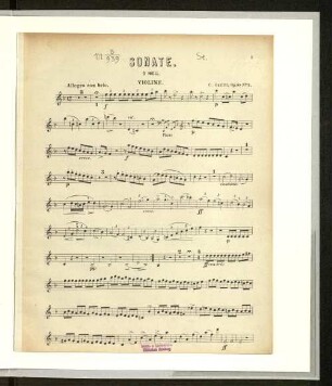 Sonate. D Moll. Violine.