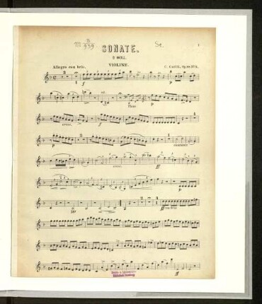 Sonate. D Moll. Violine.