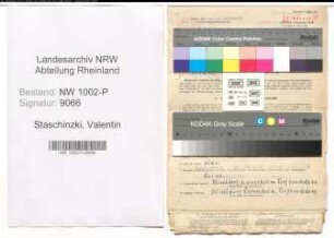 Entnazifizierung Valentin Staschinzki , geb. 04.10.1909 (Polizeibeamtin)