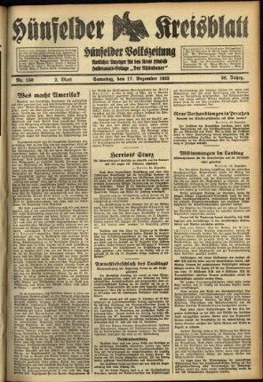 Zweite Ausgabe vom Samstag, den 17. Dezember 1932.