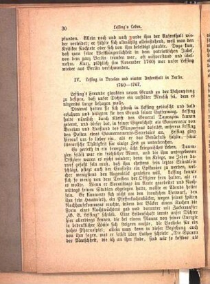 IV. Lessing in Breslau und vierter Aufenthalt in Berlin. 1760-1767.