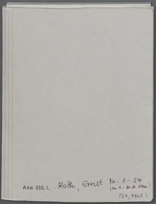 Richard Strauss (1864-1949) Sammlung: Briefe, Karten u.a von Richard Strauss an Ernst Roth - BSB Ana 330.I. Roth, Ernst